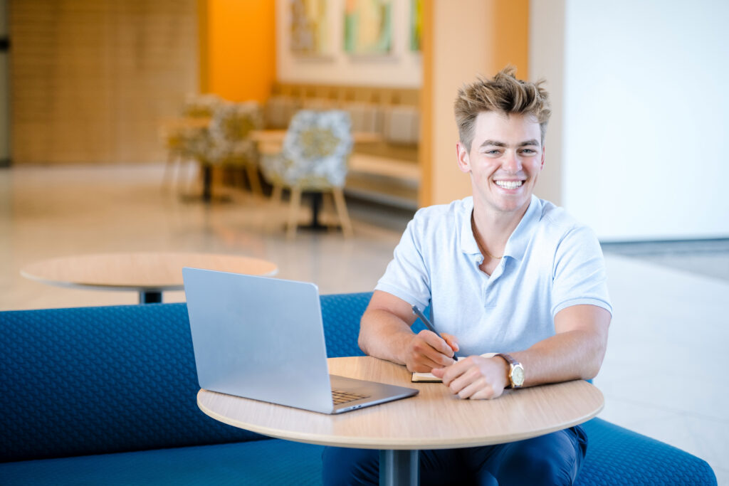 A photo on WayUp's Blog of Robby Wacke Capital One's Student Grad