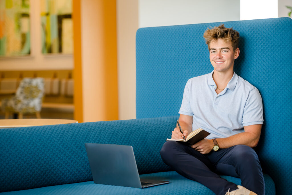 A photo on WayUp's Blog of Robby Wacke Capital One's Student Grad